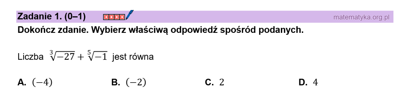 Matura podstawowa sierpień 2026 – zadanie 1