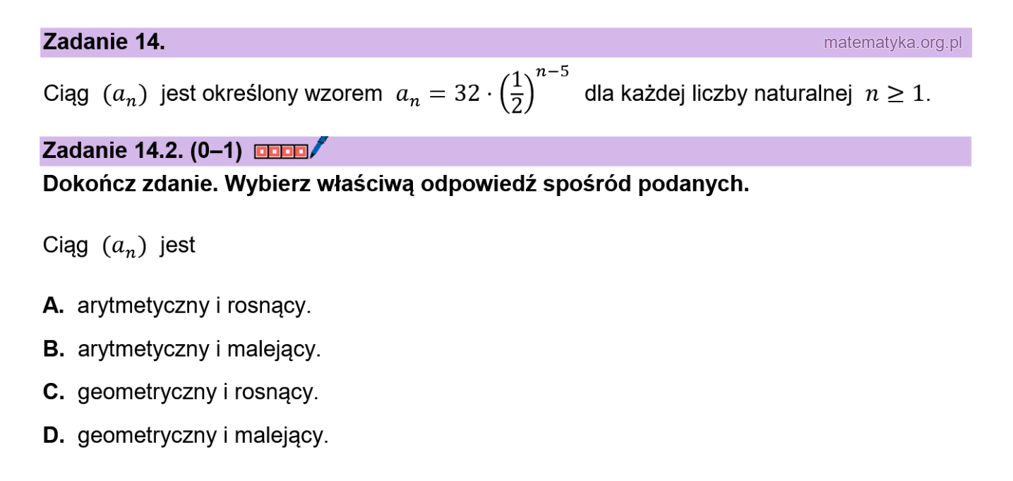 Matura podstawowa sierpień 2026 – zadanie 14.2