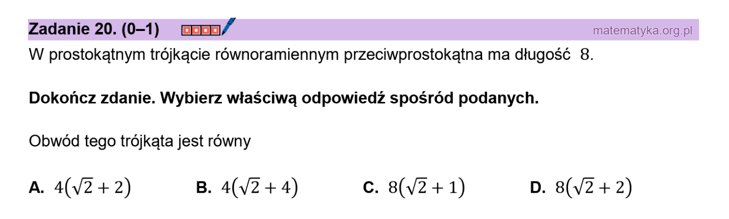 Matura podstawowa sierpień 2026 – zadanie 20