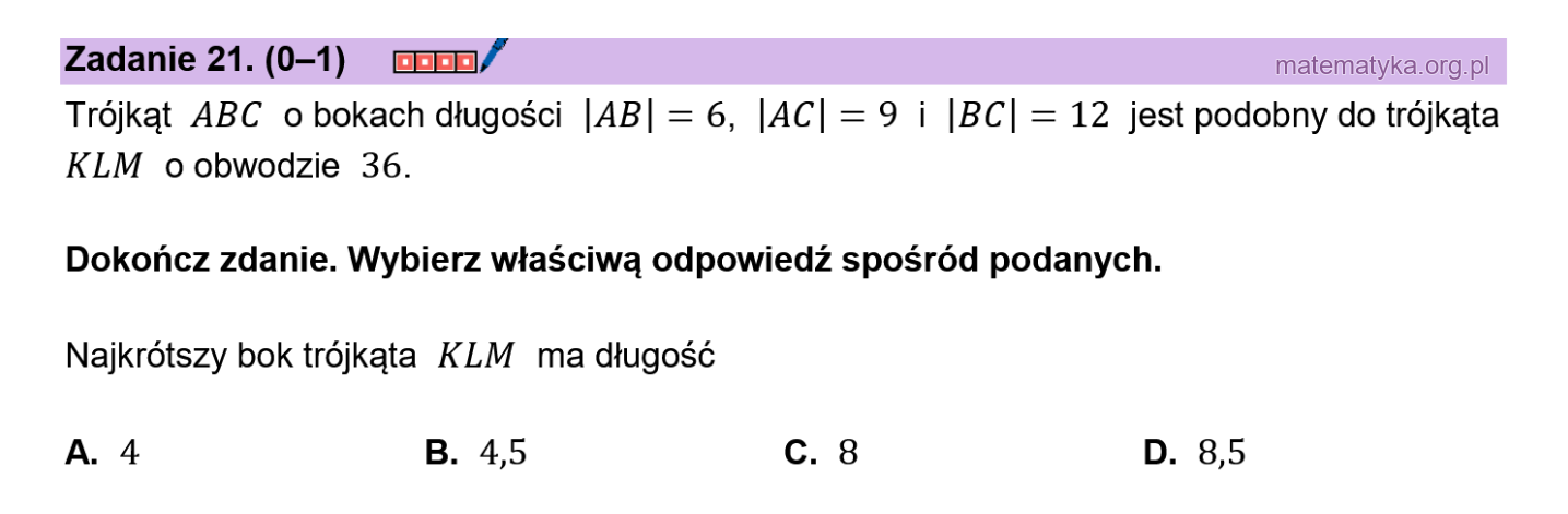 Matura podstawowa sierpień 2026 – zadanie 21