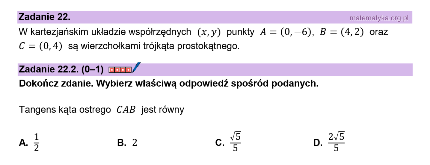 Matura podstawowa sierpień 2026 – zadanie 22.2