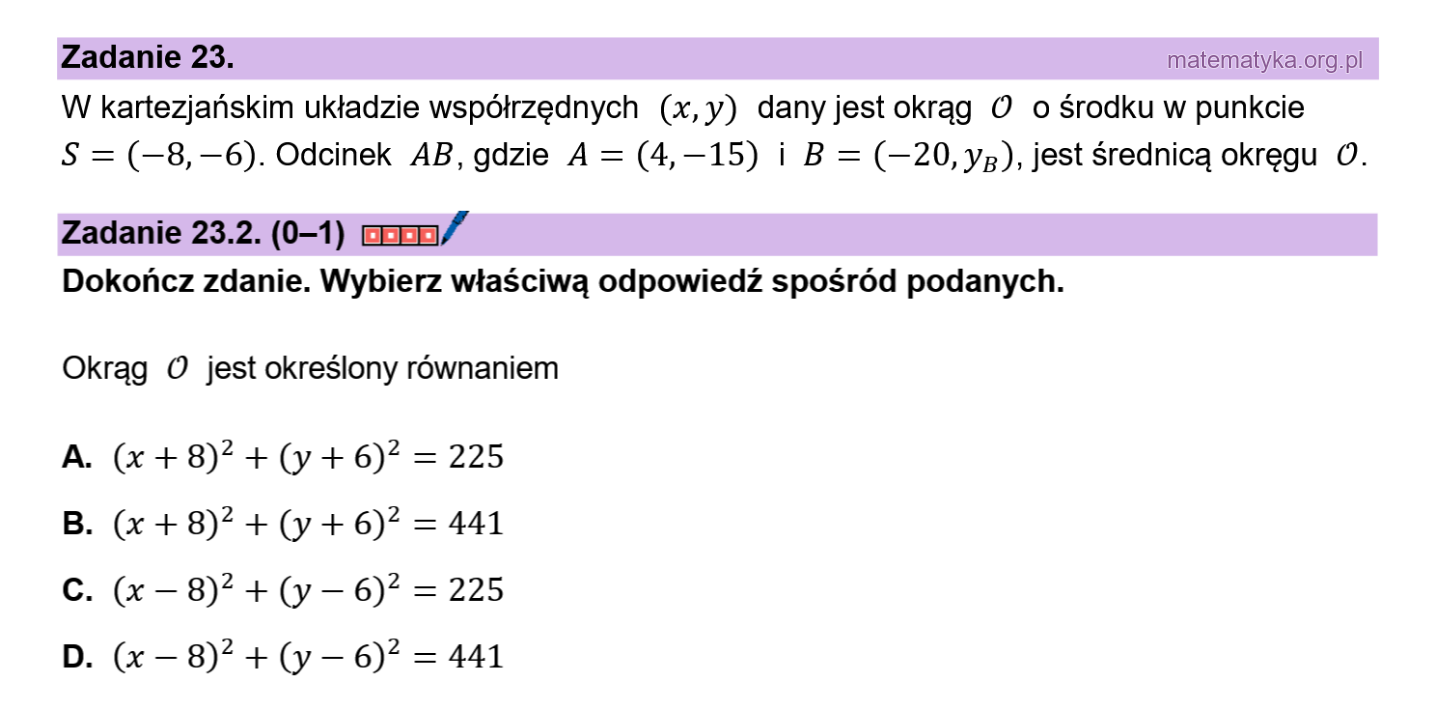 Matura podstawowa sierpień 2026 – zadanie 23.2