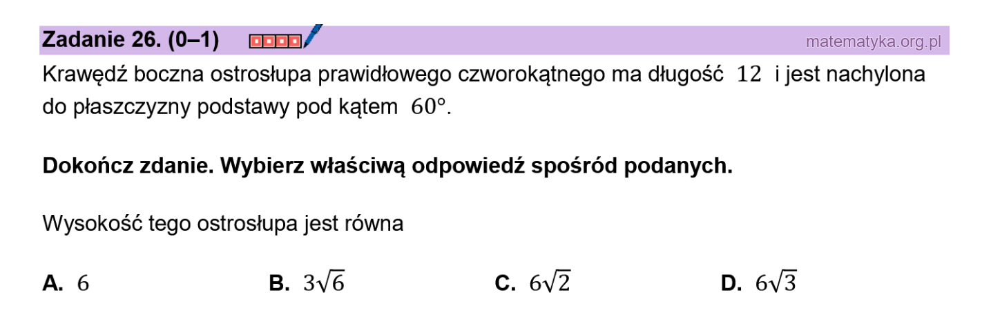 Matura podstawowa sierpień 2026 – zadanie 26