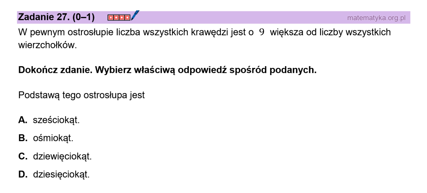 Matura podstawowa sierpień 2026 – zadanie 27