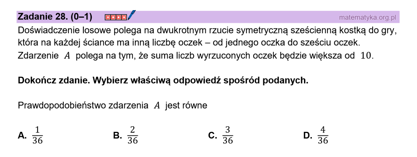 Matura podstawowa sierpień 2026 – zadanie 28