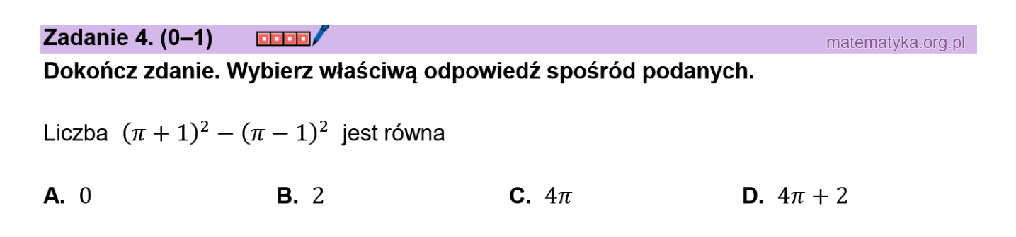 Matura podstawowa sierpień 2026 – zadanie 4