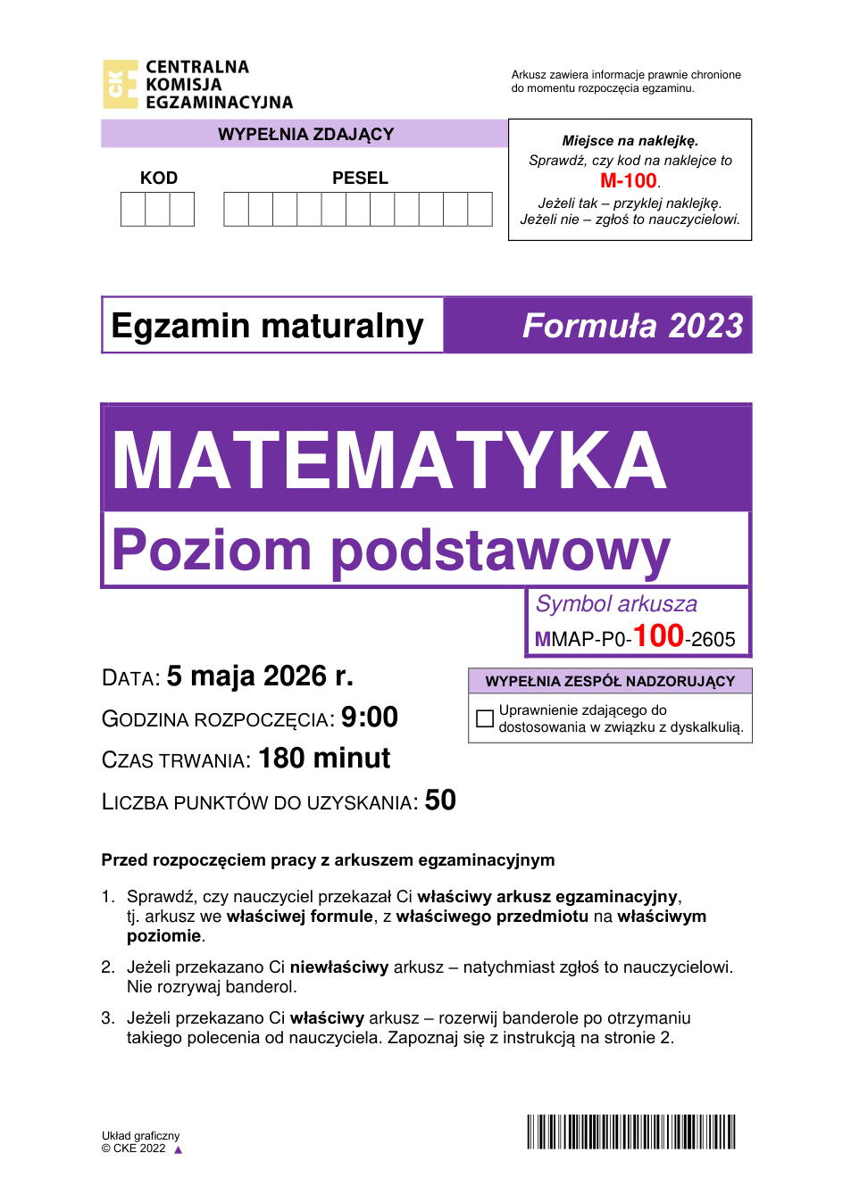 Matura matematyka 2026
